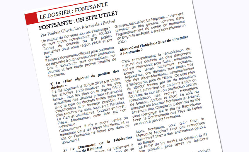 Fontsante Correspondances et actualités